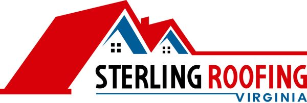 Logo of Sterling Roofing Co., Inc. featuring stylized red roof elements and the text "Sterling Roofing Virginia."